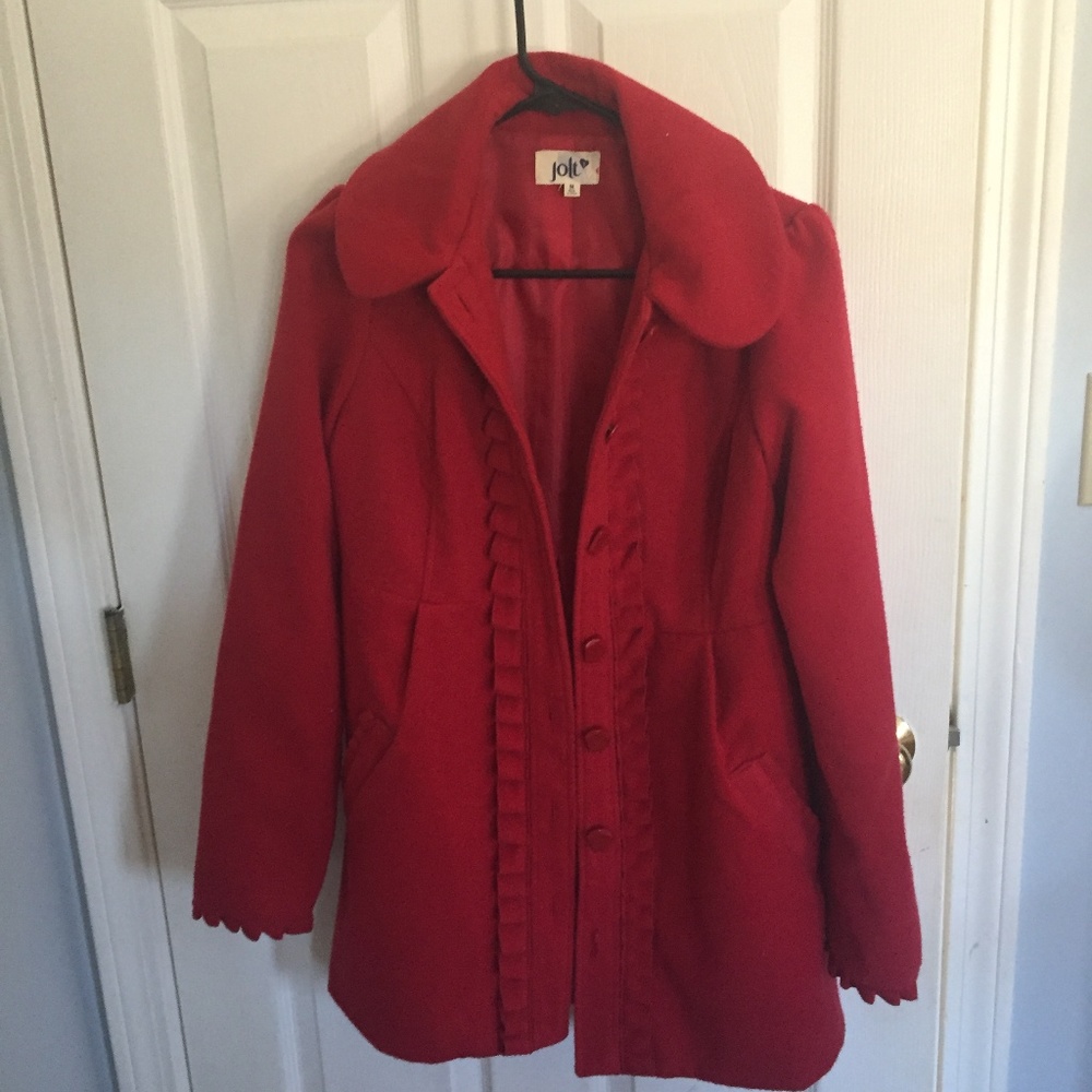 Jolt Red Dress Coat